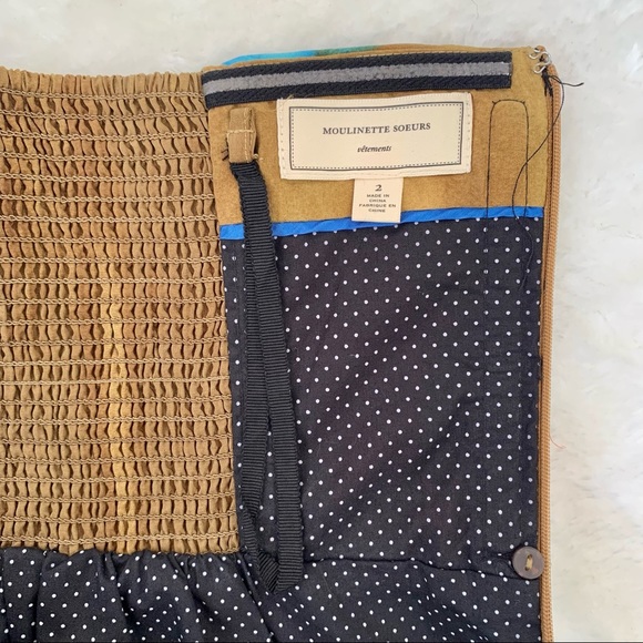 Anthropologie Moulinette Soeurs Strapless Watercolor Print Cocktail Dress - Picture 9 of 10